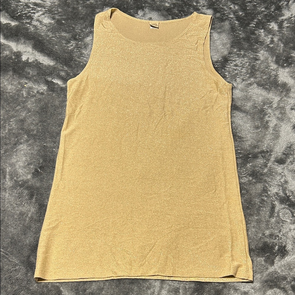 Only hearts Gold Shimmer Tank Top size L